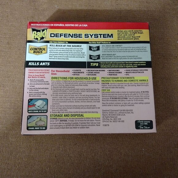 Raid Ant Baits 8 Count Value Pack With Defense System-NEW - Picture 2 of 2